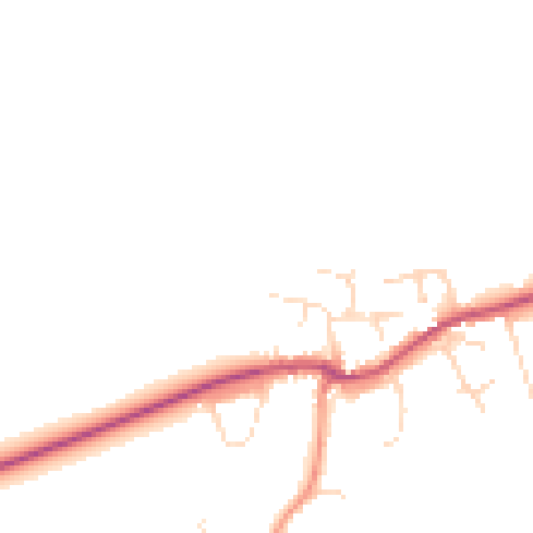 Daytime road noise heatmap for LE12 5BP