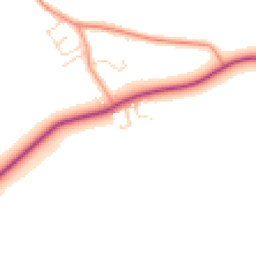 Daytime road noise heatmap for LE12 5BW