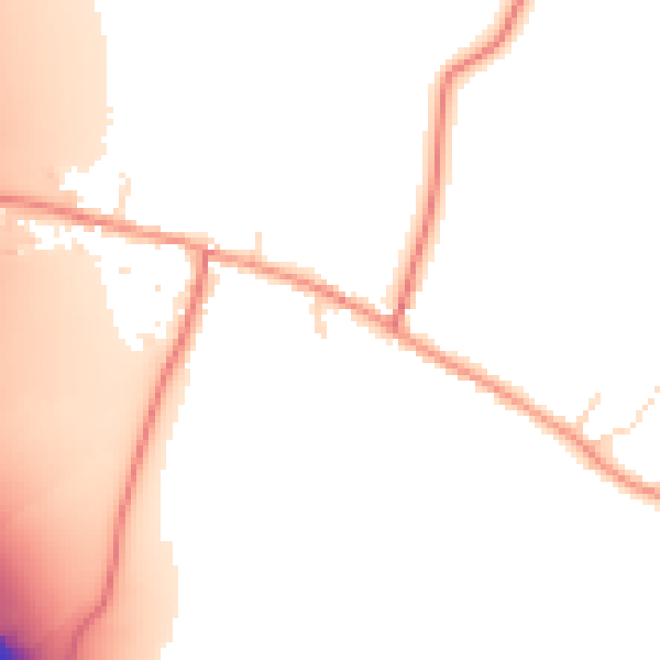 Daytime road noise heatmap for LE12 5BZ