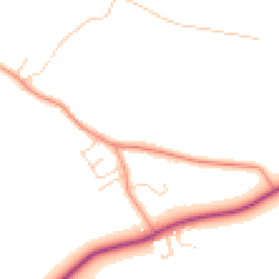 Daytime road noise heatmap for LE12 5DD