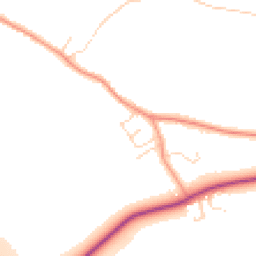 Daytime road noise heatmap for LE12 5DJ