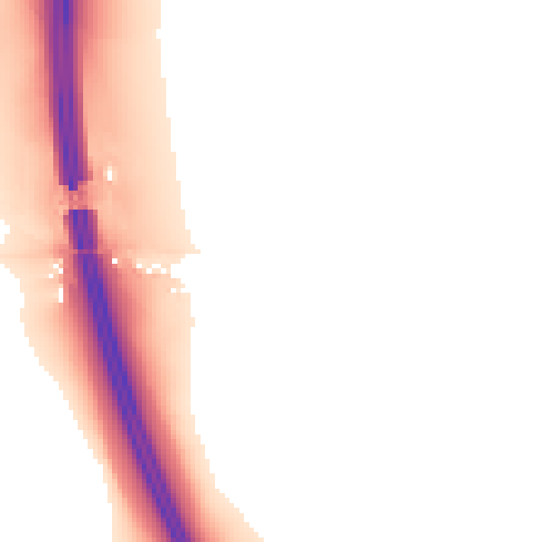 Night-time road noise heatmap for LE12 5DW