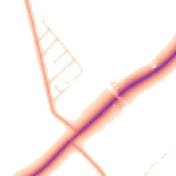 Daytime road noise heatmap for LE12 5EZ