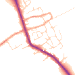 Daytime road noise heatmap for LE12 5HN