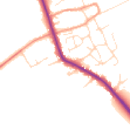 Daytime road noise heatmap for LE12 5HQ