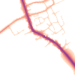 Daytime road noise heatmap for LE12 5JT