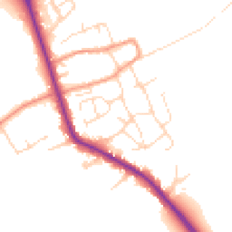 Daytime road noise heatmap for LE12 5JW