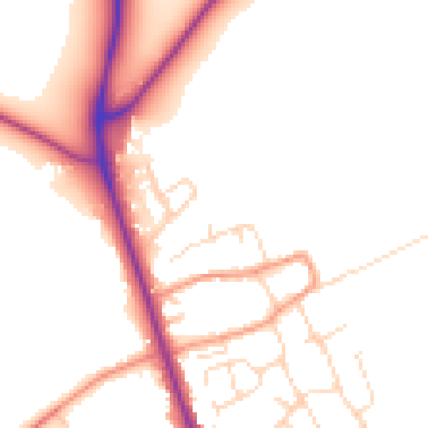 Daytime road noise heatmap for LE12 5LR