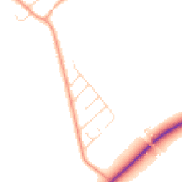 Daytime road noise heatmap for LE12 5NN
