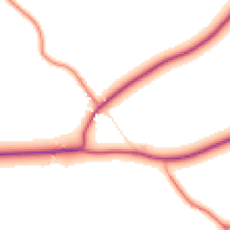 Daytime road noise heatmap for LE12 5TA