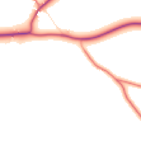 Daytime road noise heatmap for LE12 5TF