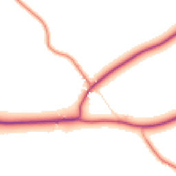 Daytime road noise heatmap for LE12 5TG