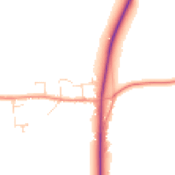 Daytime road noise heatmap for LE12 6UY