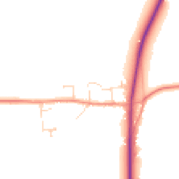 Daytime road noise heatmap for LE12 6UZ