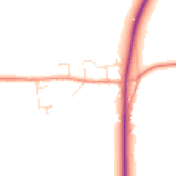 Daytime road noise heatmap for LE12 6XG