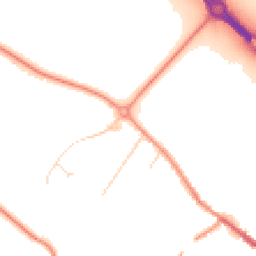 Daytime road noise heatmap for LE12 7AS