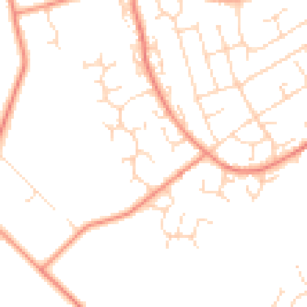 Daytime road noise heatmap for LE12 7BL