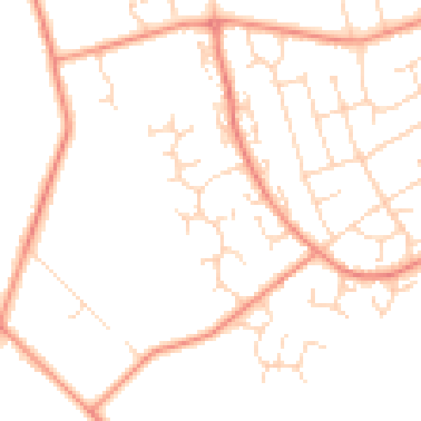 Daytime road noise heatmap for LE12 7BR