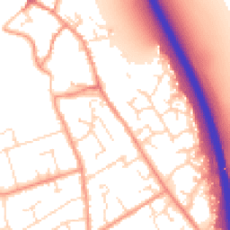 Daytime road noise heatmap for LE12 7DE