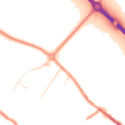 Daytime road noise heatmap for LE12 7GU