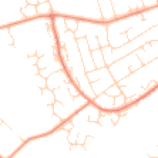 Daytime road noise heatmap for LE12 7HZ