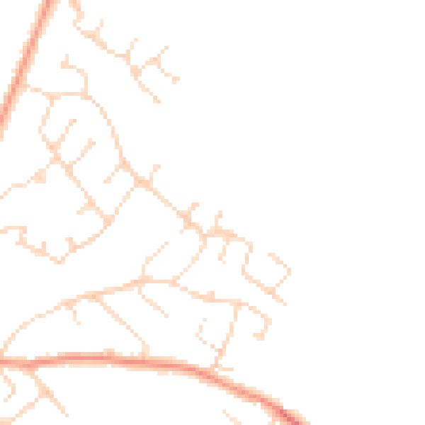 Daytime road noise heatmap for LE12 7QL