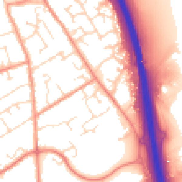 Daytime road noise heatmap for LE12 7WG