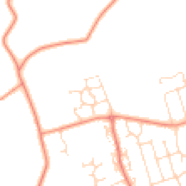 Daytime road noise heatmap for LE12 7ZN