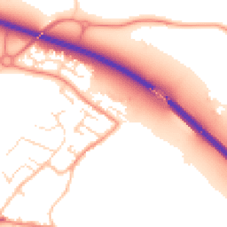Daytime road noise heatmap for LE12 8AR