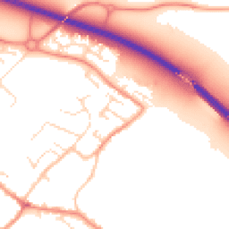 Daytime road noise heatmap for LE12 8AY