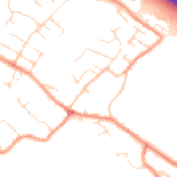 Daytime road noise heatmap for LE12 8DE