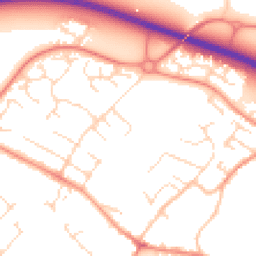Daytime road noise heatmap for LE12 8DN