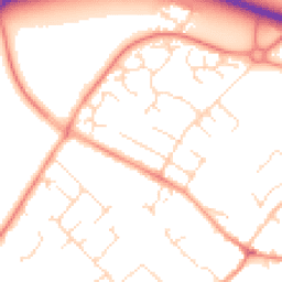 Daytime road noise heatmap for LE12 8DR