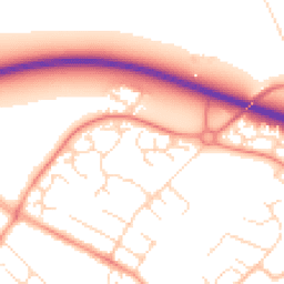 Daytime road noise heatmap for LE12 8EQ