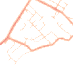 Daytime road noise heatmap for LE12 8EW