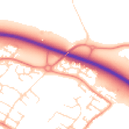 Daytime road noise heatmap for LE12 8FA