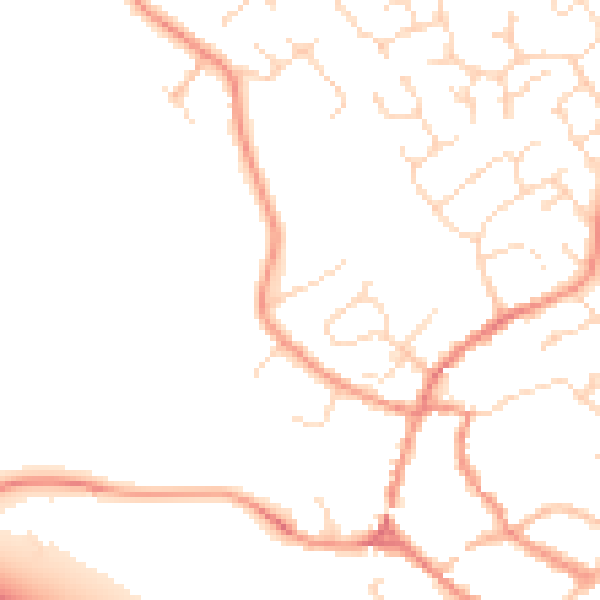 Daytime road noise heatmap for LE12 8GZ