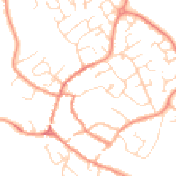 Daytime road noise heatmap for LE12 8HP