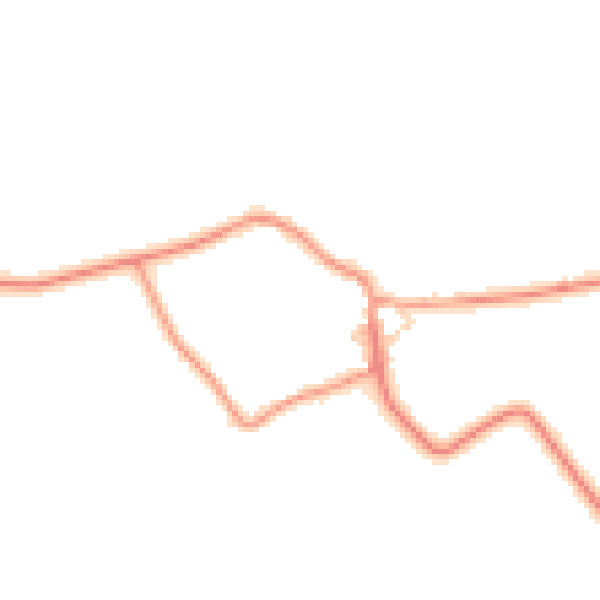 Daytime road noise heatmap for LE12 8HT