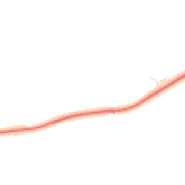 Daytime road noise heatmap for LE12 8HX