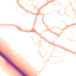 Daytime road noise heatmap for LE12 8ND