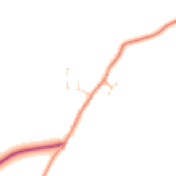 Daytime road noise heatmap for LE12 8UF