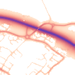 Daytime road noise heatmap for LE12 8WB