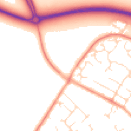 Daytime road noise heatmap for LE12 8XH