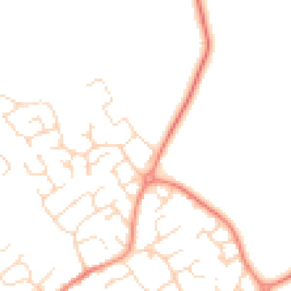 Daytime road noise heatmap for LE12 8YL