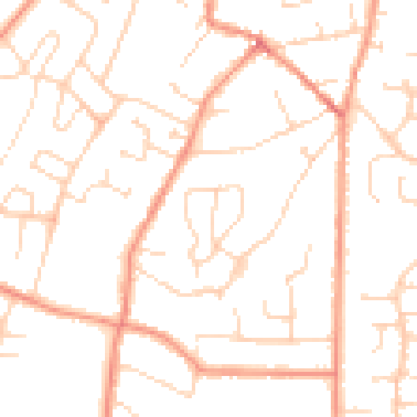 Daytime road noise heatmap for LE12 9HP