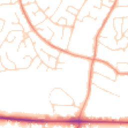 Daytime road noise heatmap for LE12 9QB