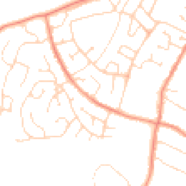 Daytime road noise heatmap for LE12 9QS