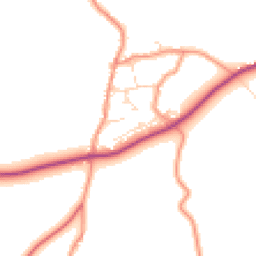 Daytime road noise heatmap for LE12 9TY