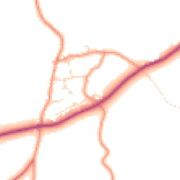 Daytime road noise heatmap for LE12 9UD